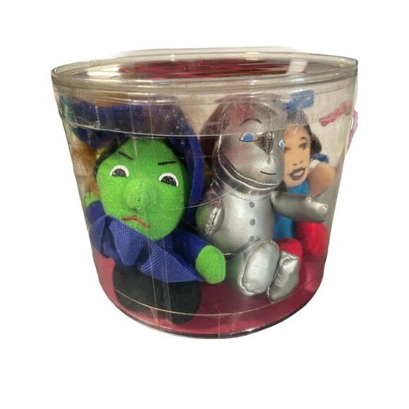 NOS Wizard of Oz Sells-Floto Miniature Plush Dolls in Plastic Tub w/ Tag - Picture 4 of 5